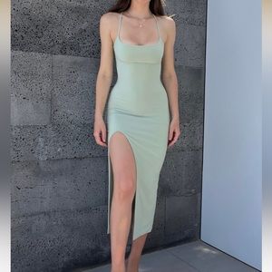 NWT AYM Studio Seymour Maxi Dress Sage Green Size Small